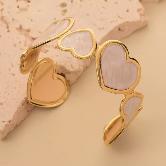 White Heart Cuff